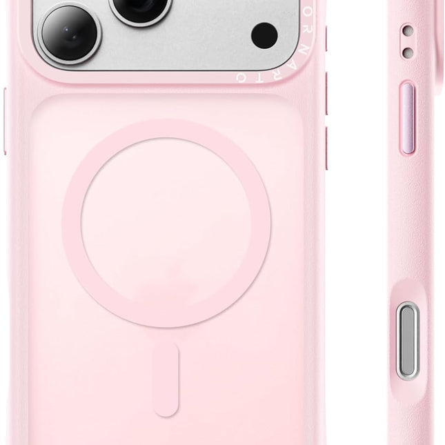 Magnetic Slim Case for 17 Pro Max 6.9-Inch, Chalk Pink
