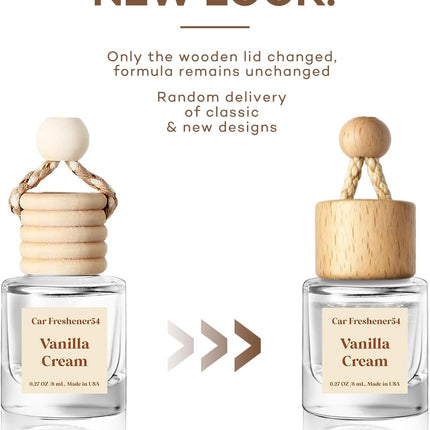 Vanilla Cream Hanging Car Air Freshener Diffuser, 2 Pack