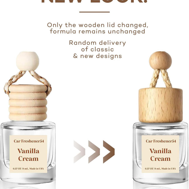 Vanilla Cream Hanging Car Air Freshener Diffuser, 2 Pack