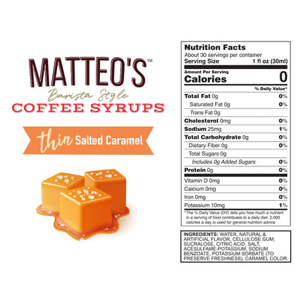 Salted Caramel Sugar-Free Coffee Syrup, 33.8 oz