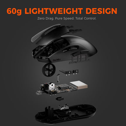 Wireless Gaming Mouse, 60g, 26K DPI, 5 Buttons