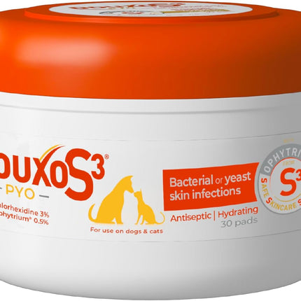 3% Chlorhexidine Antiseptic Pads for Dogs and Cats, 30 Count