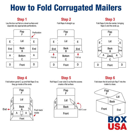13 1/2 x 3 1/2 x 3 1/2 White Corrugated Mailers, Pack of 50