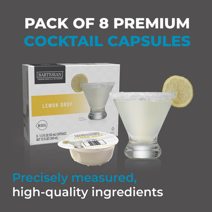 Lemon Drop Cocktail Mixer Capsules, Pack of 8