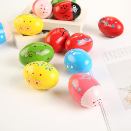 Wooden Egg Shakers Hand Musical Maracas Percussion Instruments