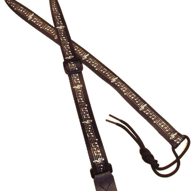 1 Inch Mandolin, Ukulele & Guitar Strap with Musical Score Design