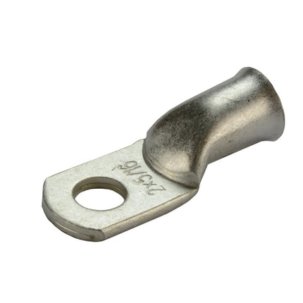 25 Pack Tinned Copper Welding Battery Cable Ends, 2 AWG with 5/16 in. Hole