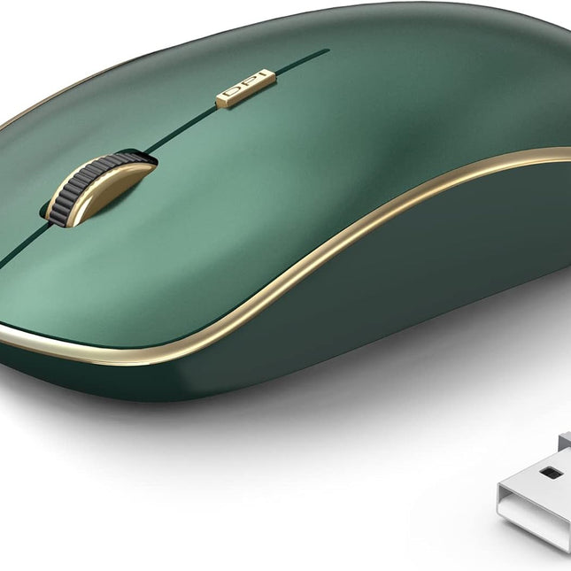 2.4G Slim Wireless Silent Mouse - Green