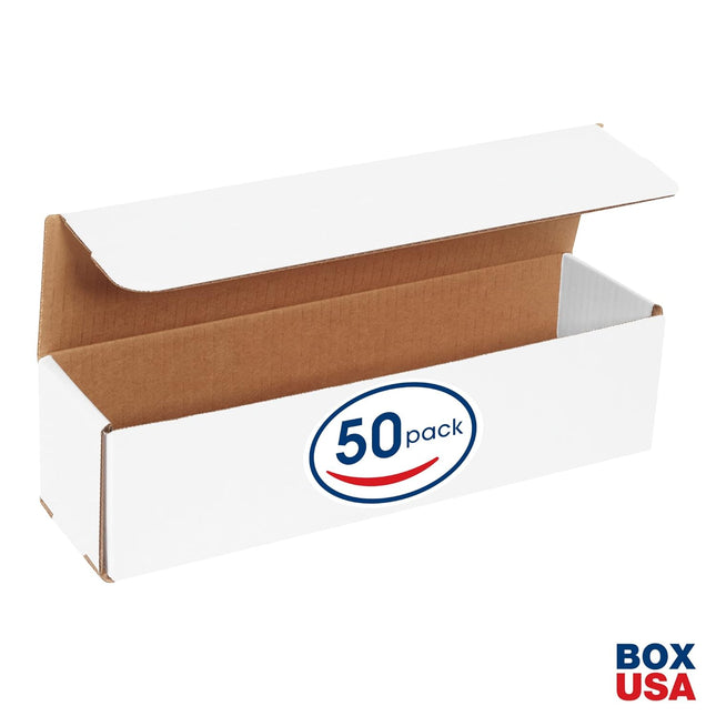 13 1/2 x 3 1/2 x 3 1/2 White Corrugated Mailers, Pack of 50