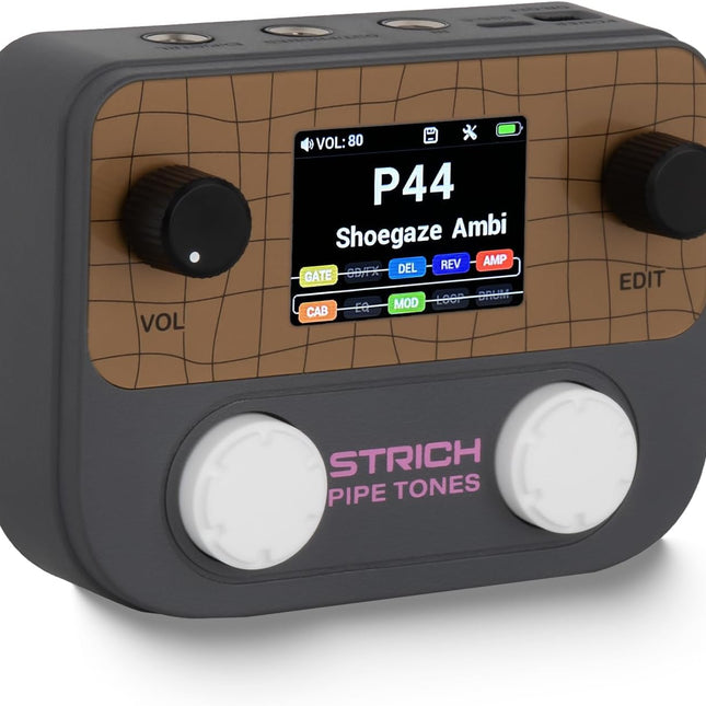 Pocket Multi-Effects Processor for Guitar and Bass, Dark Gray