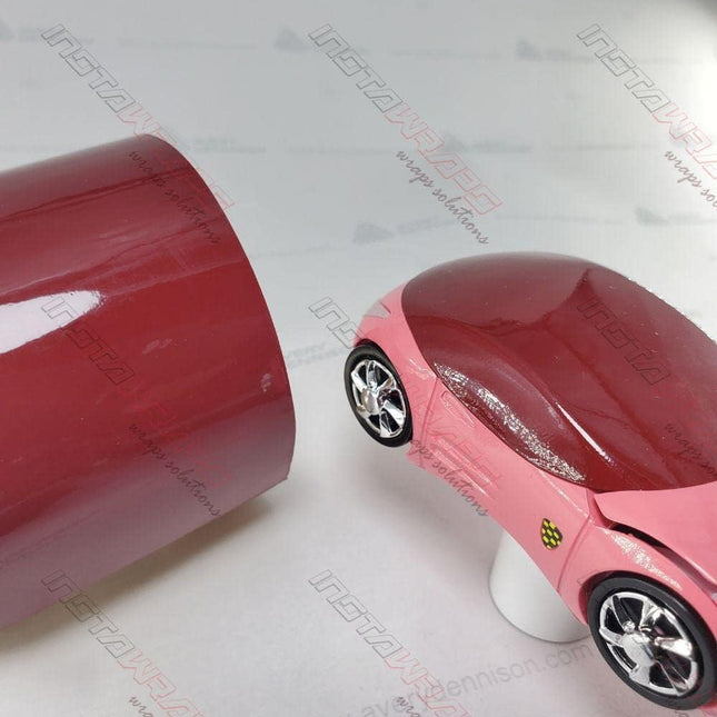 Gloss Burgundy Automotive Vinyl Wrap Sample 3 in x 5 in | 475-O