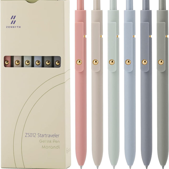 6-Piece 0.5mm Quick-Dry Black Gel Pens