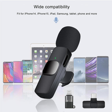 Professional Wireless Lavalier Microphone for Phones and Tablets