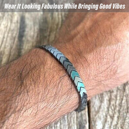 Hematite Bracelet for Men, Teens, and Boys