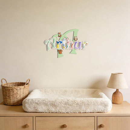 LittleNest NidoPequeño Nursery Name Sign, Custom Wooden Name Sign Customized Baby Shower Gift — Baby & Toddler