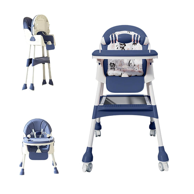 Foldable 4-in-1 Baby High Chair for Babies & Toddlers, Blue