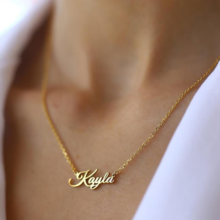 HomeChef ChefDelHogar Ajiangwu Mothers Day Necklace Gifts for Mom,18K Gold Plated Name Necklace — Kitchen & Home