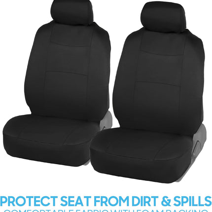PolyPro Full Set Car Seat Covers in Solid Black