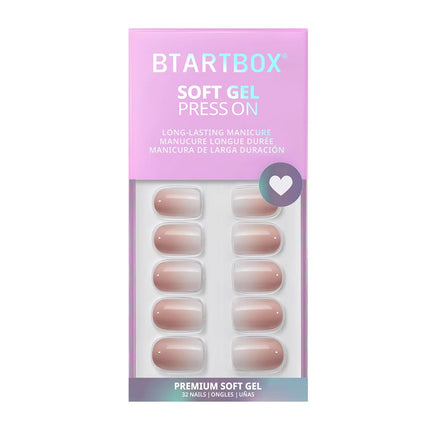 Square Ombre Soft Gel Press-On Nails - Vanilla Cream