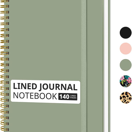 SourceToHome FuenteACasa Taja Lined Spiral Journal Notebook for Women & Men, 140 Pages, College — Home & Lifestyle