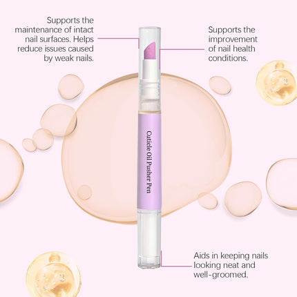 2-in-1 Cuticle Oil Pusher Pen for Dry & Damaged Nails