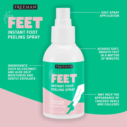 Instant Foot Peeling Spray with Coconut and Aloe, 4 fl oz