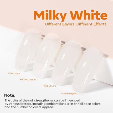 Milky White Nail Strengthener and Repair Polish, 15ml