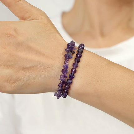 SourceToHome FuenteACasa Healing Crystal Bracelets for Women 2 PCS 6mm Natural Stone Bracelet — Home & Lifestyle