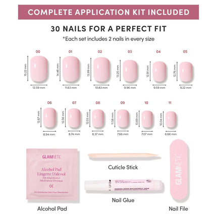 Sugar BB Super Short Baby Pink Press-On Nails Kit