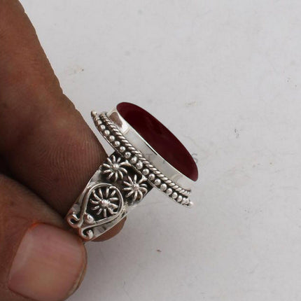 925 Sterling Silver Ring For Women & Men, Natural Blue Copper Turquoise — Home & Lifestyle
