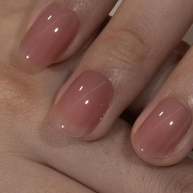Honey Peach Pink Extra Short Gel Press-On Nails, 30 Pcs