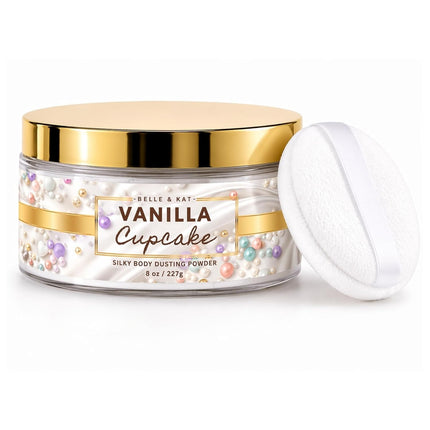 Vanilla Cupcake Talc-Free Body Powder for Men & Women, 8 oz