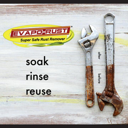 Heavy-Duty Rust Remover, Reusable Acid-Free Water-Based Solution, 32 oz