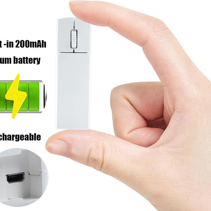 Wireless Mini Finger Mouse - Silent Dual-Mode Bluetooth & 2.4GHz Portable PC Mouse with Case