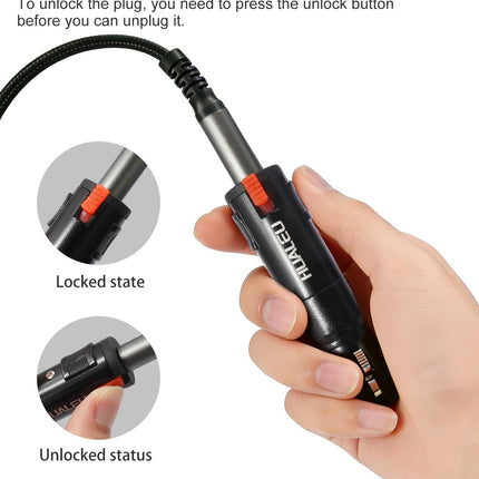 Lockable 1/4 in TRS Female to 3-Pin XLR Female Audio Adapter, 2 Pack, Black