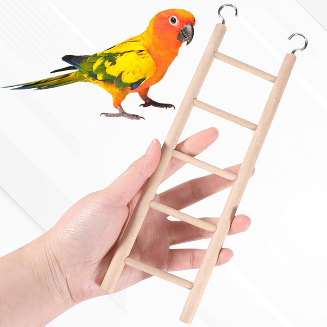 3-Piece Wooden Bird Cage Ladder Set