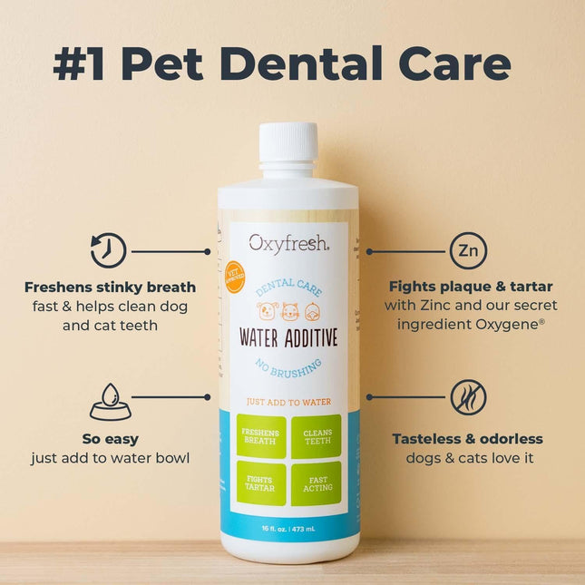 Premium Pet Dental Care Water Additive, 16 oz