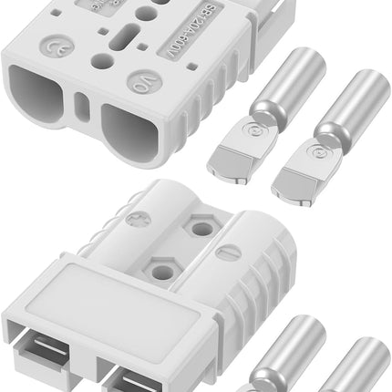 120A 600V Battery Quick Connect/Disconnect for 2-4 AWG Cables, Gray, 2 PCS