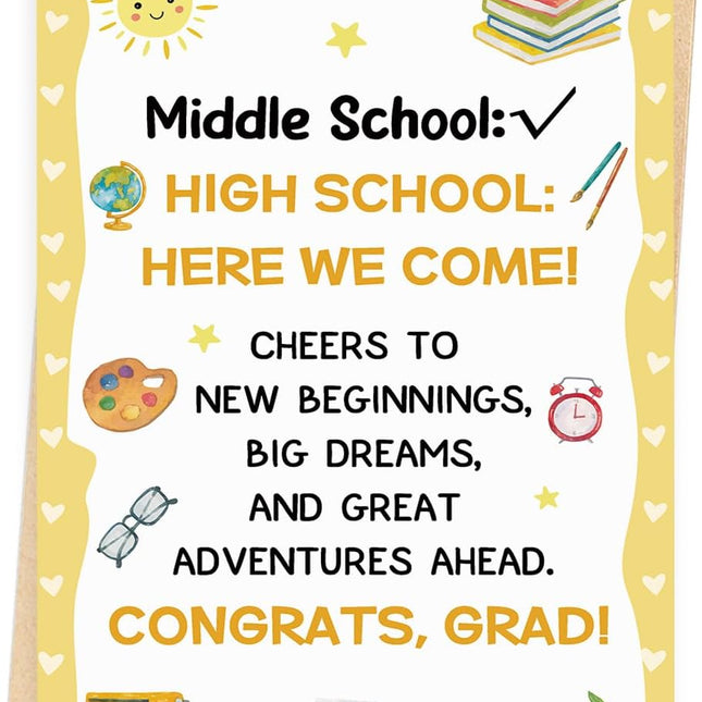 Middle School Graduation Card for 8th Grade Graduates