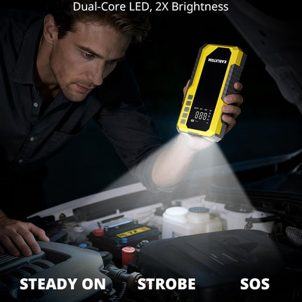 Car Battery Jump Starter with Air Compressor, 4500A Portable Car Jump — Auto & Moto
