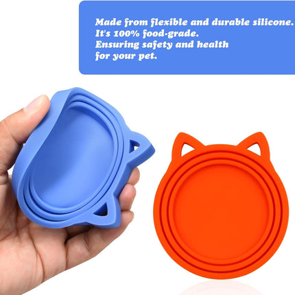 4 Pack Universal Silicone Pet Food Can Lids