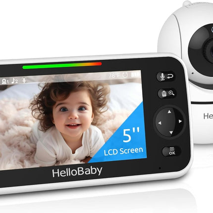No WiFi 5-Inch Pan-Tilt-Zoom Video Baby Monitor