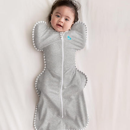 Gray Newborn Swaddle Sleep Sack, Small 8-13 lbs