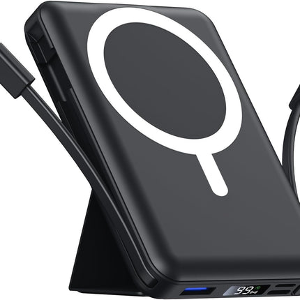 10000mAh Magnetic Portable Charger with 20W USB-C PD and LED Display