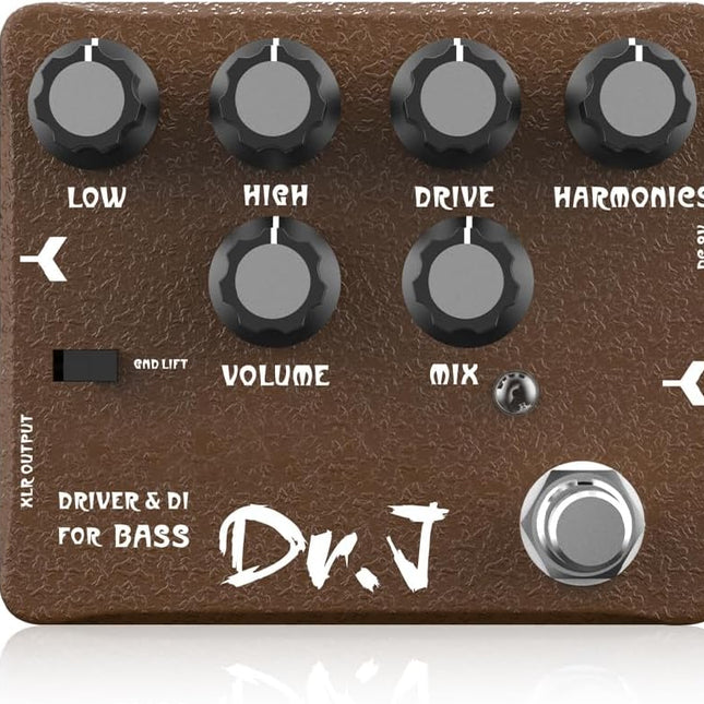 D53 Bass Overdrive Amp Simulator Pedal with DI and XLR Output