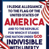 Pledge of Allegiance Poster for Classroom or Homeschool