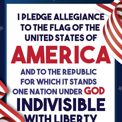 Pledge of Allegiance Poster for Classroom or Homeschool