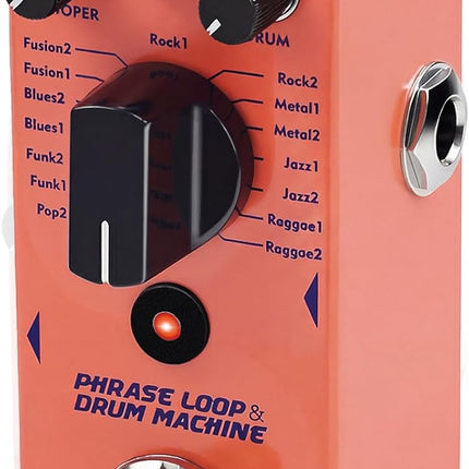 Looper Drum Machine Guitar Pedal with 20-Minute Loop