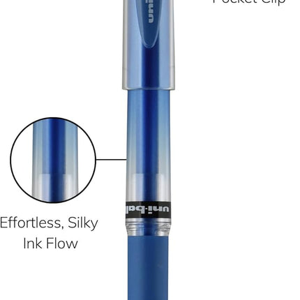 SourceToHome FuenteACasa Uniball Signo Gel Impact Pens, Bold Point (1.0mm), Metallic Blue Ink, 6 — Home & Lifestyle