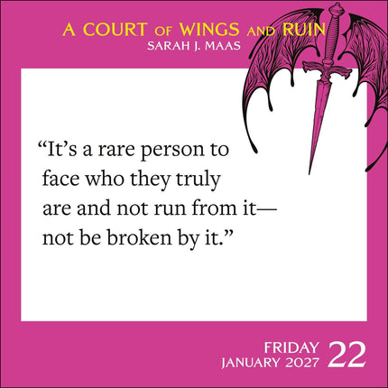 A Court of Thorns and Roses 2027 Day-to-Day Calendar